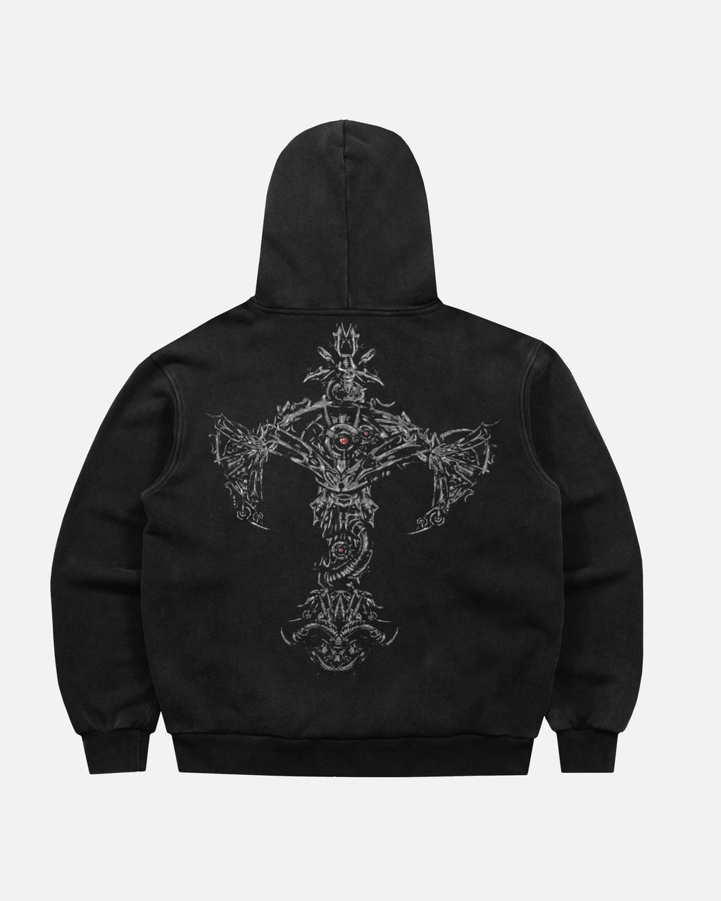 CYBORG CROSS ZIP-UP HOODIE