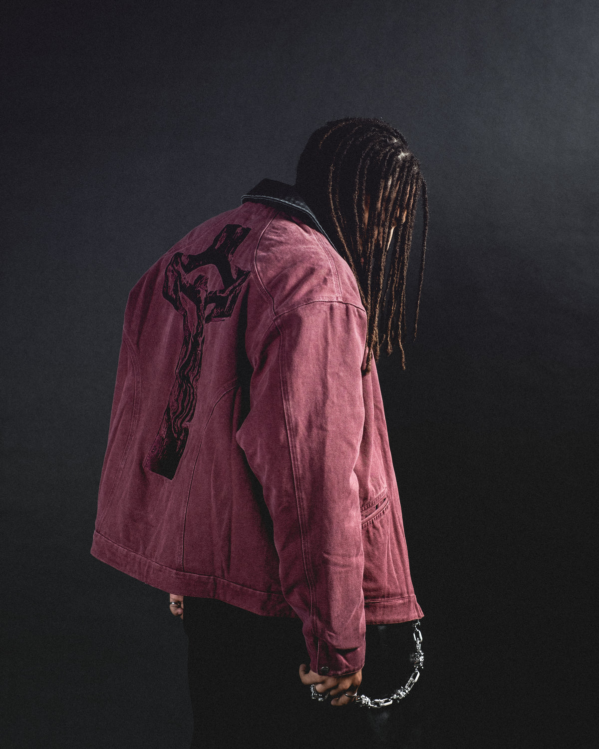 CRUCIFIX WORK JACKET (RED)