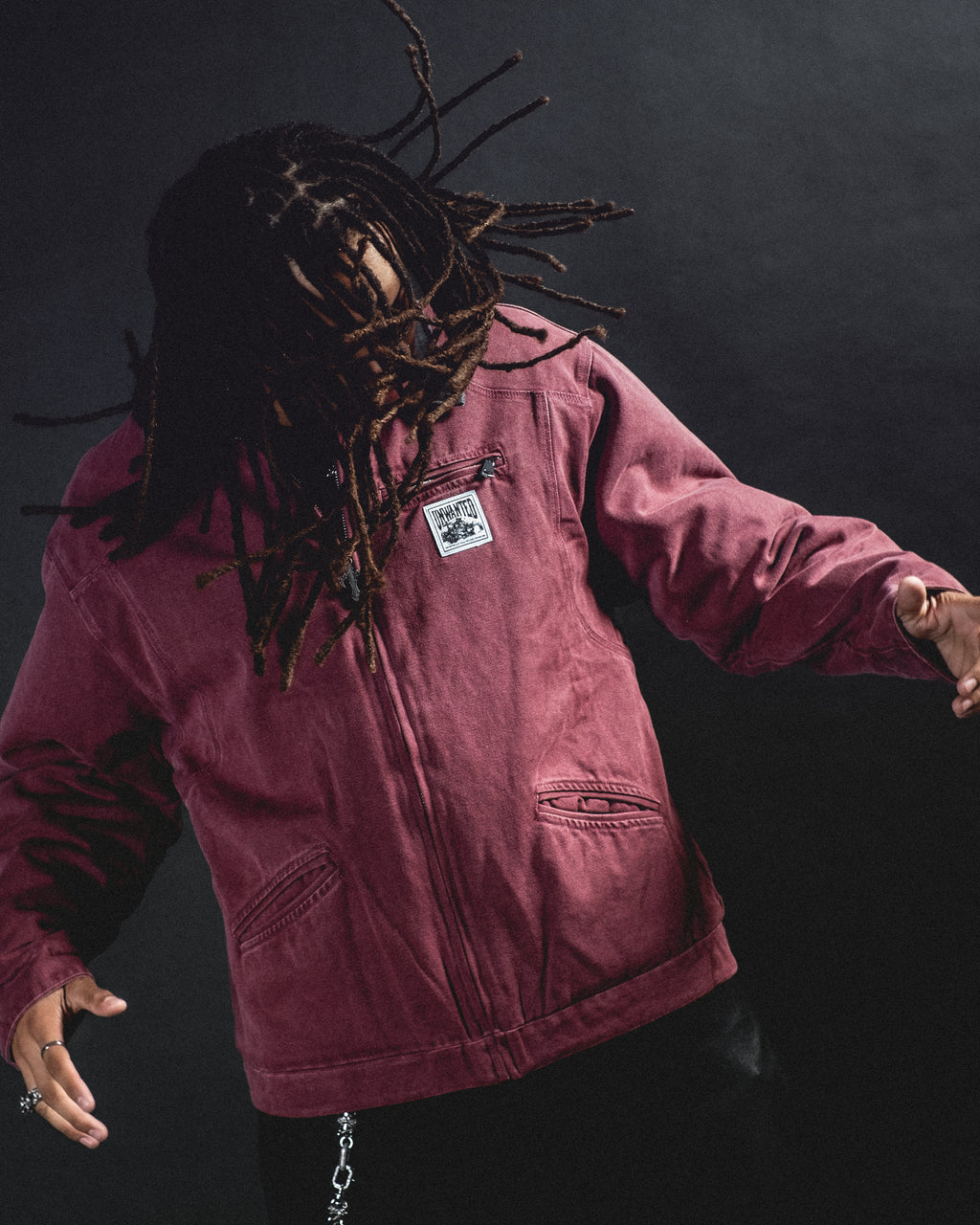 CRUCIFIX WORK JACKET (RED)