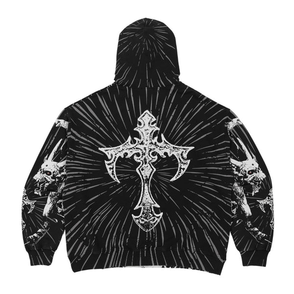 GARGOYLE ALL OVER PRINT VINTAGE HOODIE